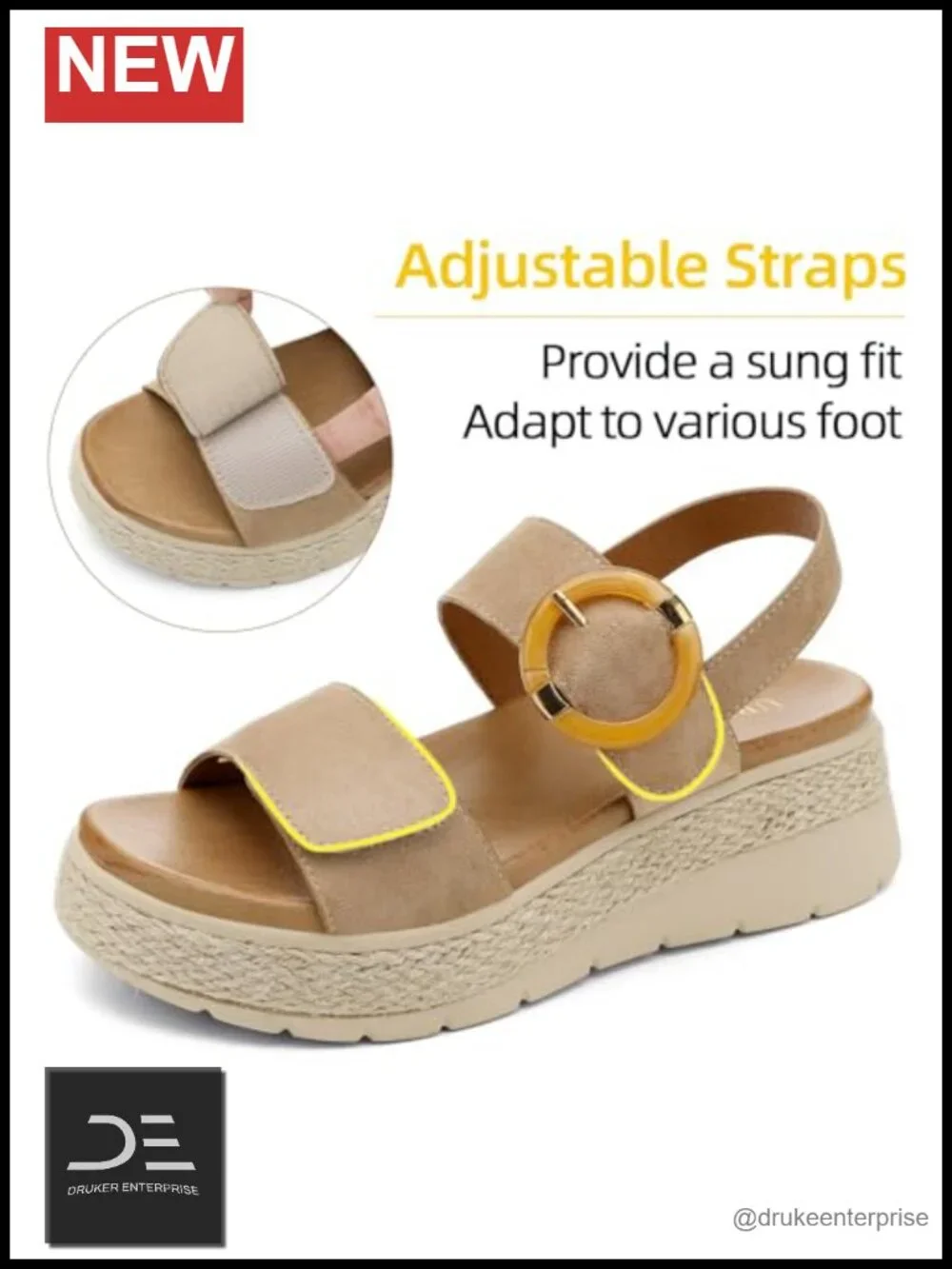 Espadrille Platform Sandals Low Wedge Heel Orthopedic Arch Support Cushion